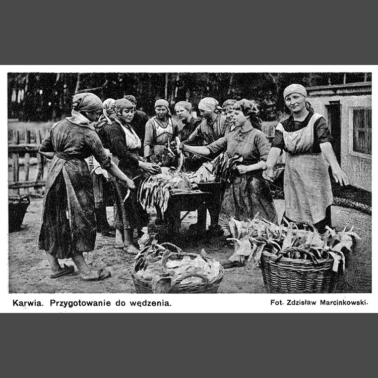 Karwia rok 1929 - poczta i wędzarnia ryb Pawła Albrechta