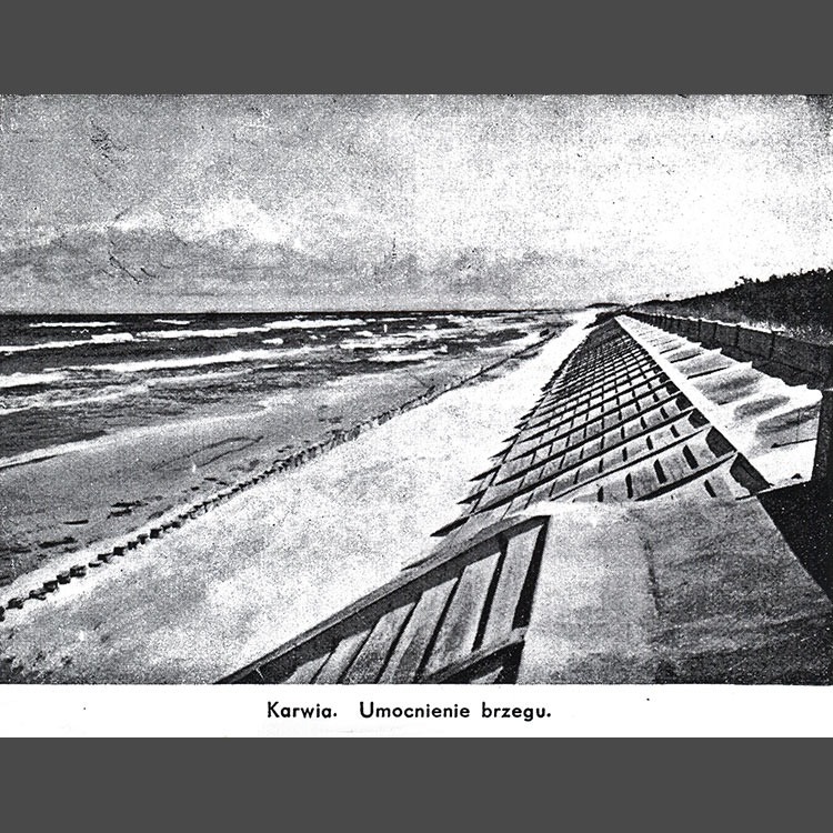 Karwia rok 1923 - umocnienia brzegu