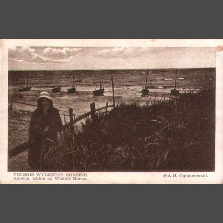 Karwia rok 1929 - poczta i wędzarnia ryb Pawła Albrechta